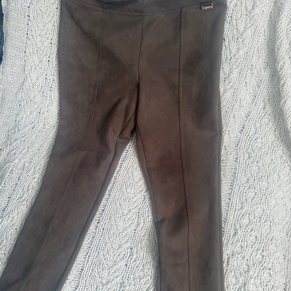 Calvin Klein Taupe Suede Leggings
